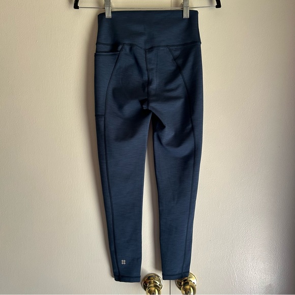Sweaty Betty Super Sculpt Yoga Leggings Navy Blue 7/8 Length Size Small - Picture 6 of 11